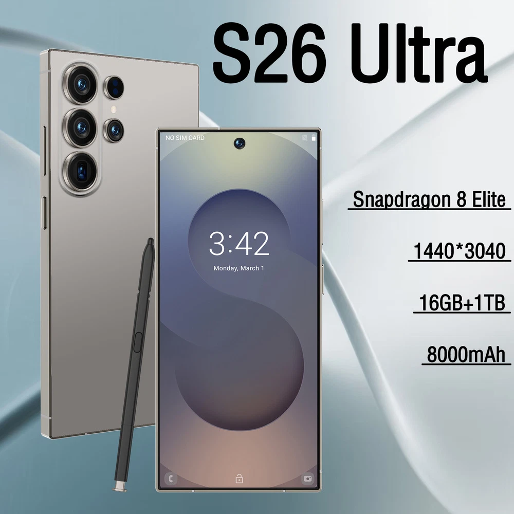New S26 Ultra 5G Smartphone 6.9" Factory Unlocked Android Cellphones Dual SIM`