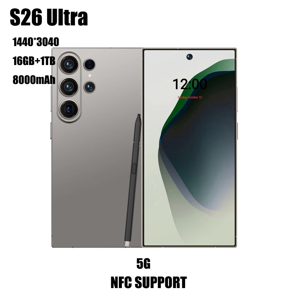 New S26 Ultra 5G Smartphone 6.9" Factory Unlocked Android Cellphones Dual SIM`