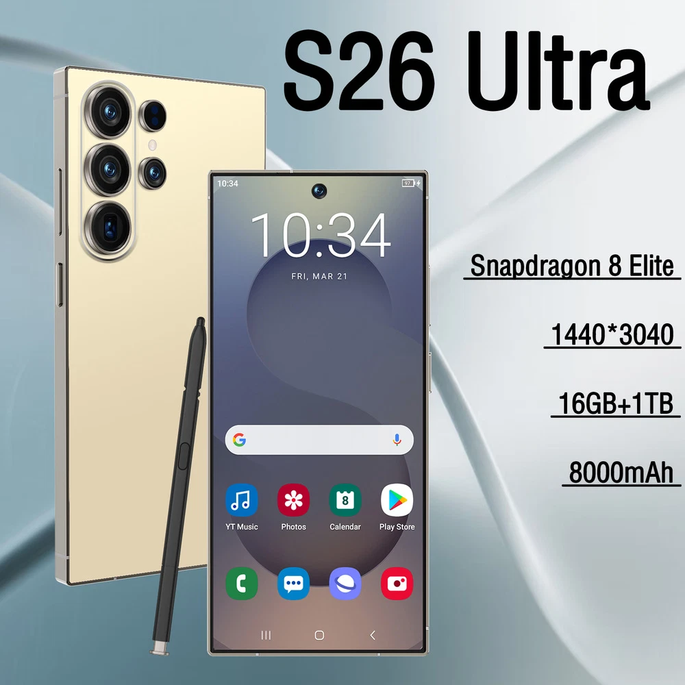 New S26 Ultra 5G Smartphone 6.9" Factory Unlocked Android Cellphones Dual SIM`