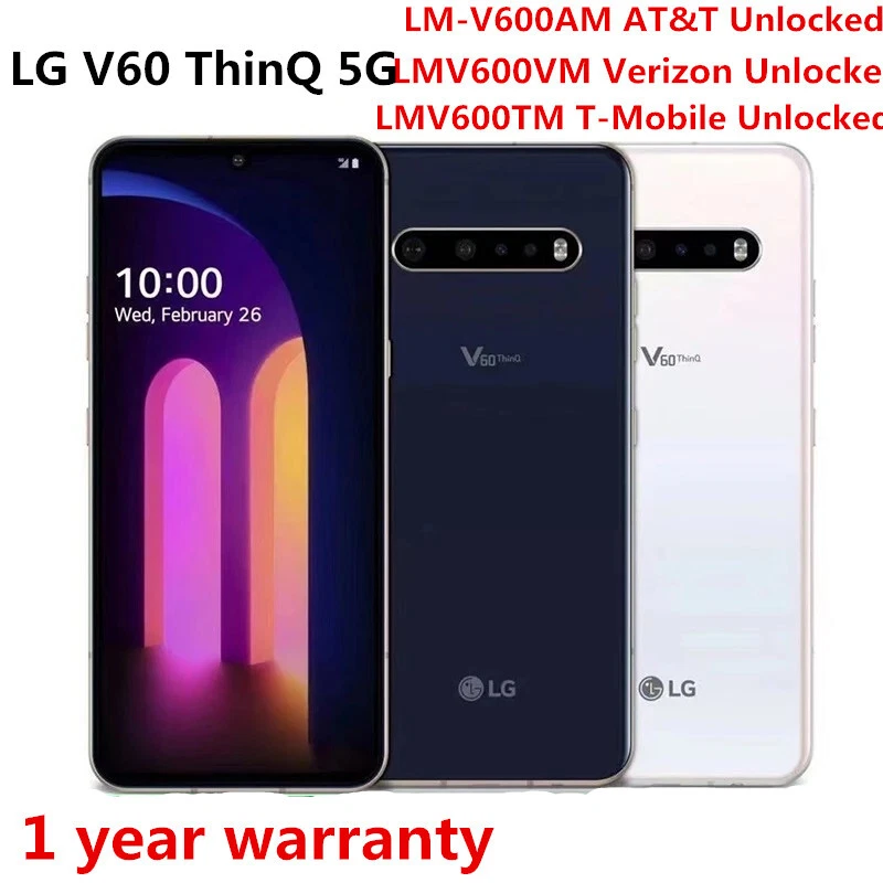 LG V60 ThinQ 5G LM-V600AM V600TM V600VM 128/256GB Unlocked Smartphone-New Sealed
