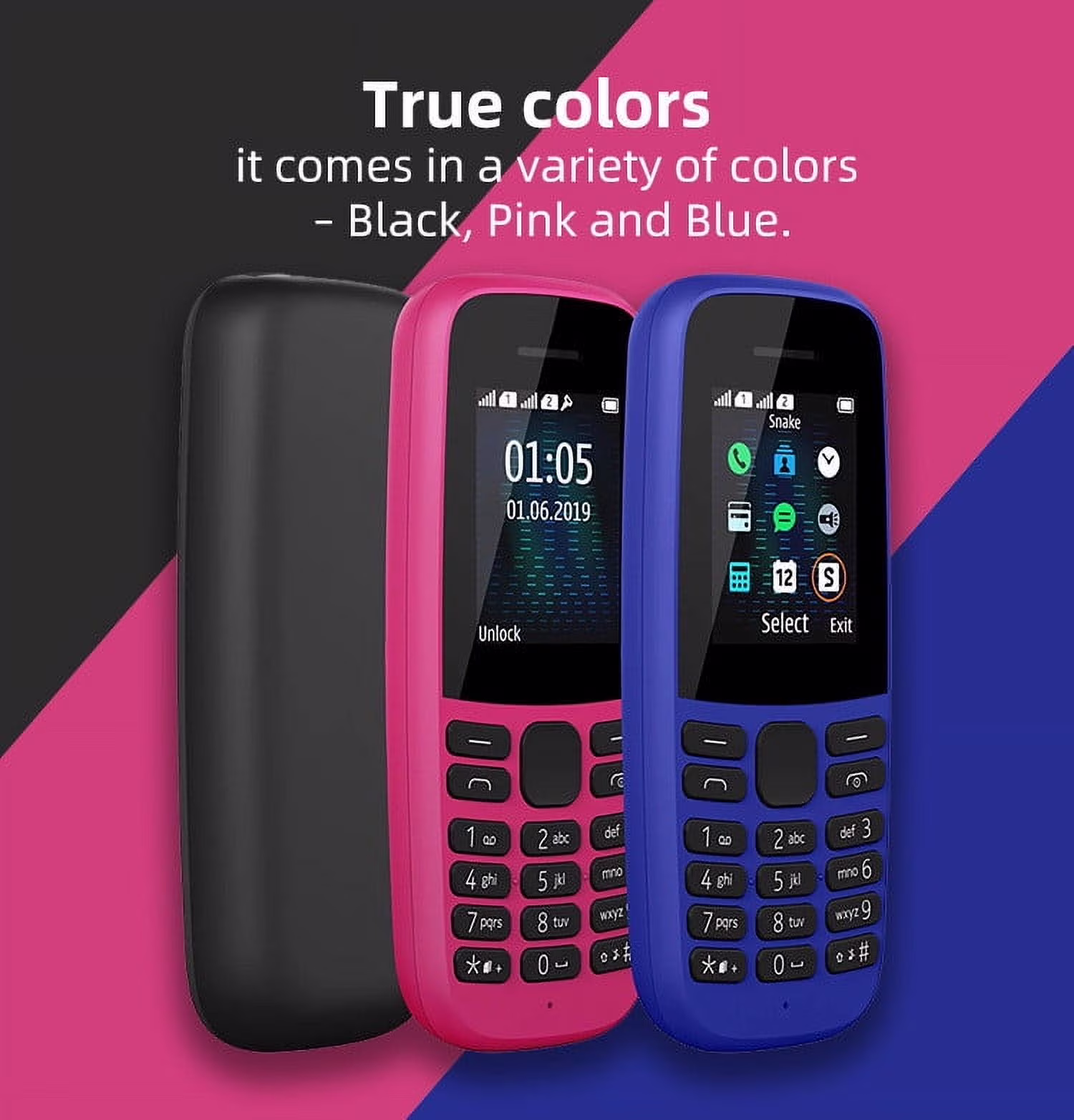 Elderly Mobile Phone, DELESYS Large Button Large Voice Multi-function Mobile Phone Large Capacity Phone for The Elderly