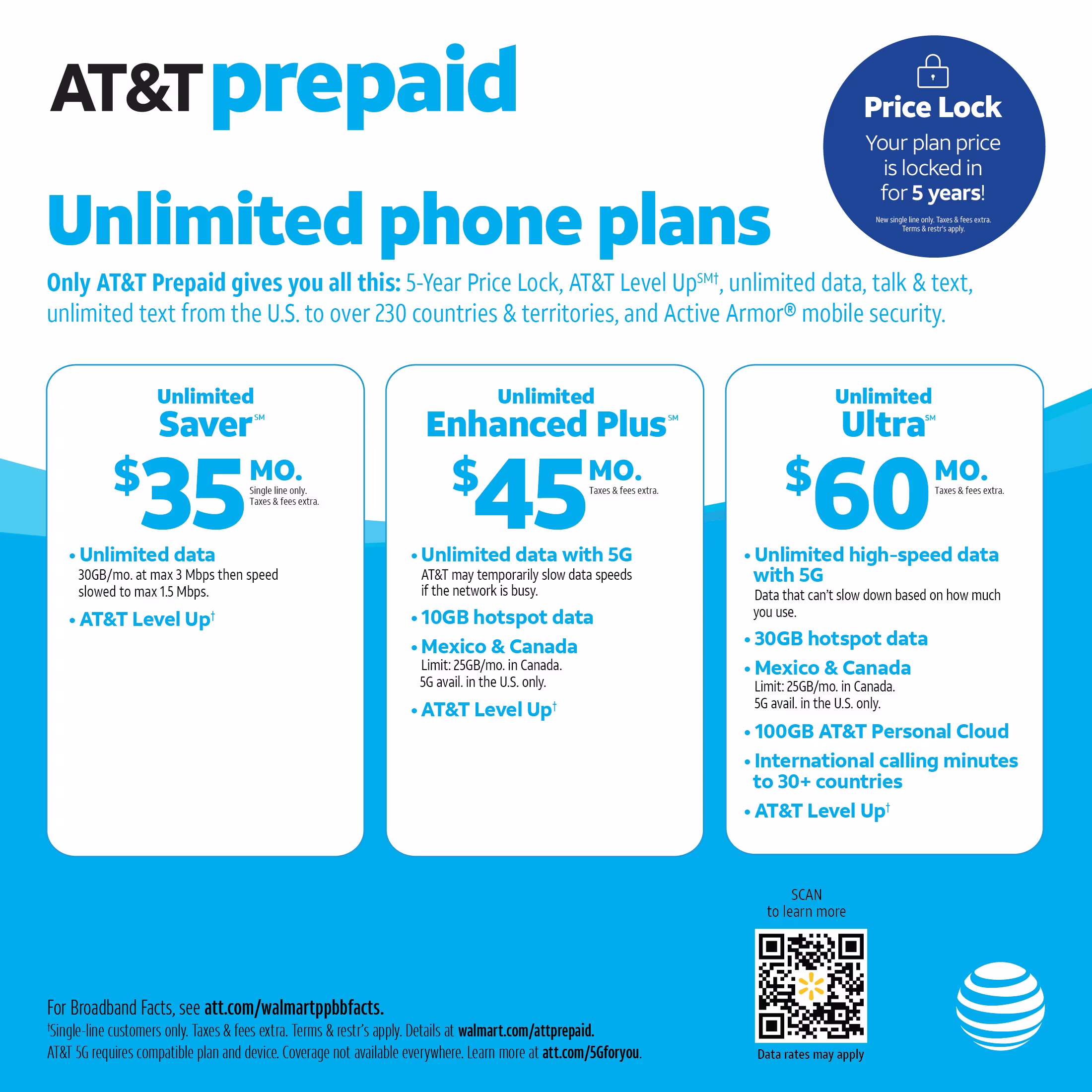 AT&T Samsung Galaxy A16 5G, 128GB, Blue Black - Prepaid Smartphone