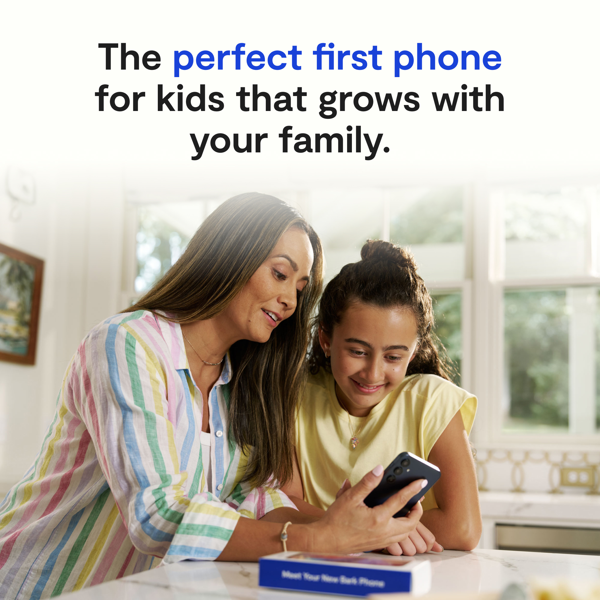 Bark Phone - Safest Phone for Kids & Teens - Monitor Texts, Social Media, and More - Tamper Proof Parental Controls - GPS Tracking - Unlimited Talk/Text A16