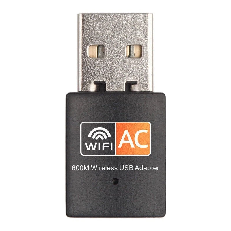 600Mbps Mini USB WiFi Receiver Dual Band 2.4GHz/5GHz Wireless Network Adapter