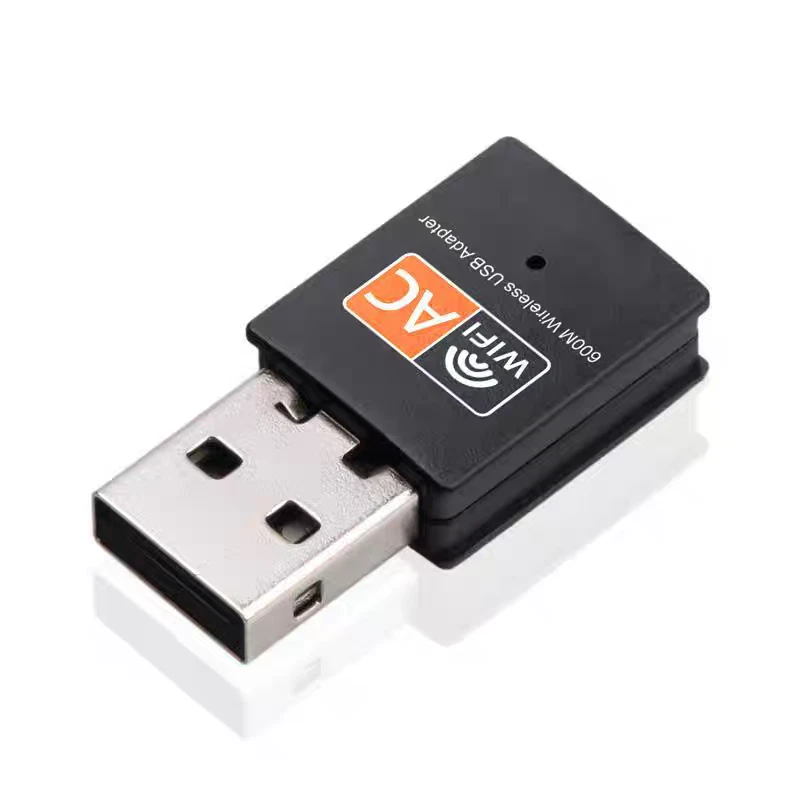 600Mbps Mini USB WiFi Receiver Dual Band 2.4GHz/5GHz Wireless Network Adapter