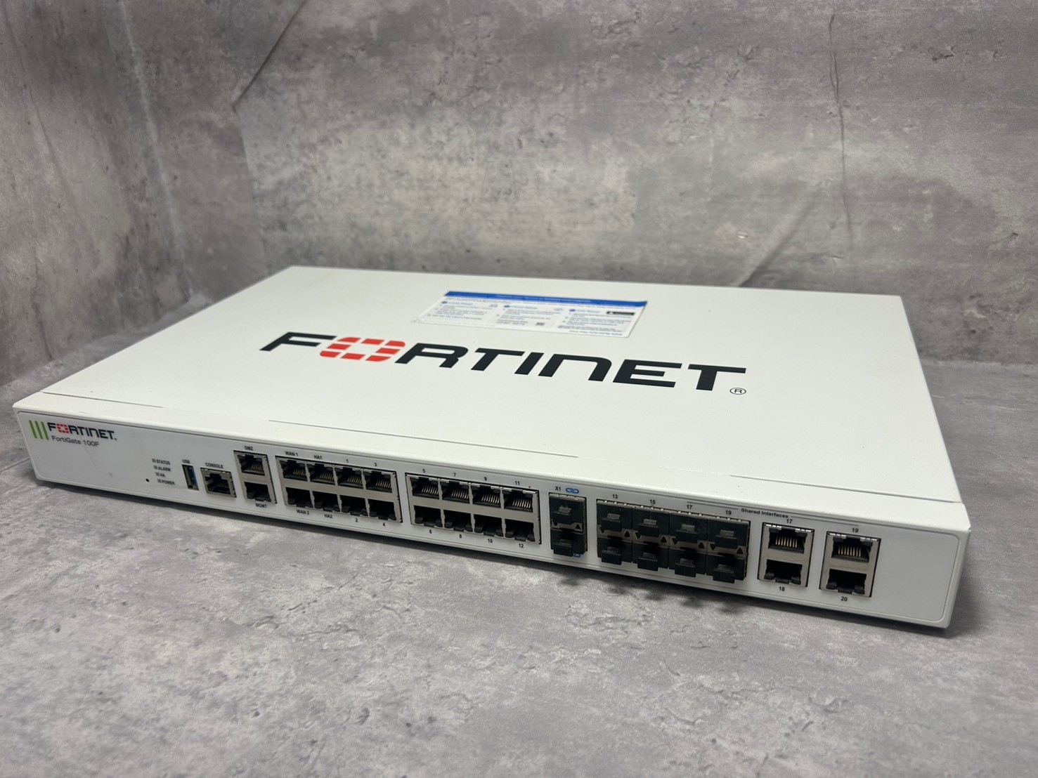 Fortinet FortiGate 100F FG-100F Network Security Firewall Appliance used