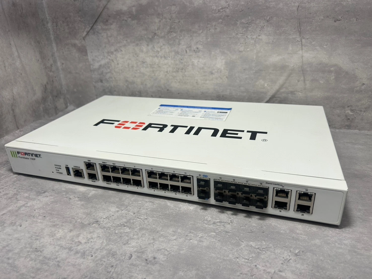 Fortinet FortiGate 100F FG-100F Network Security Firewall Appliance used