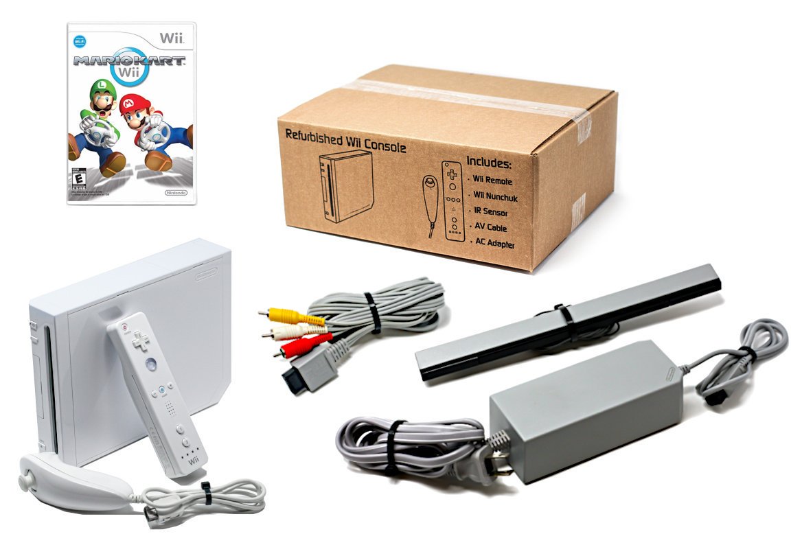 Authentic Wii Console White + Pick Games, Controllers & Cords + US Seller